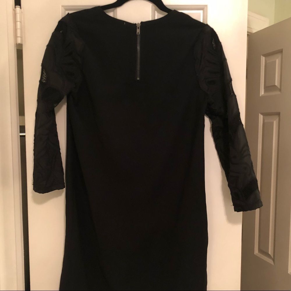 NWT Piperlime Lace Sleeve Black Dress - Picture 7 of 8